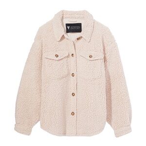 Super Cute Teddy Sherpa Button Up NWT